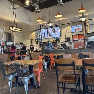 Inside the restaurant . FUN place !