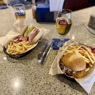 Turkey Club &amp; Fried Chicken Sandwich