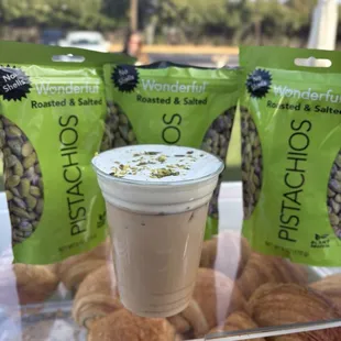 Vanilla Latte W/ Blueberry Top