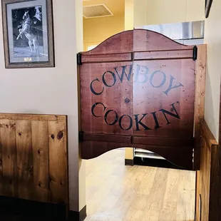  the entrance to the restaurant