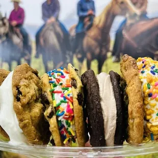 Wagon Wheels with fresh baked cookies!