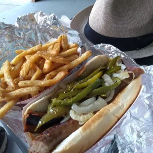 Eating at Independent Brewing Company.