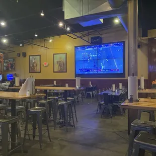 Big Screen in Dining area