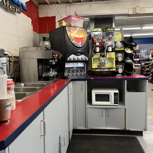 the counter and appliances