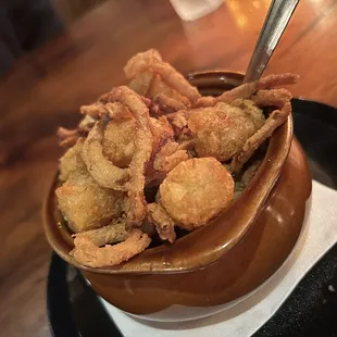 a bowl of fried food