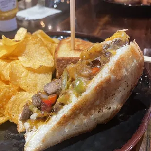 This is the Philly grilled cheese.