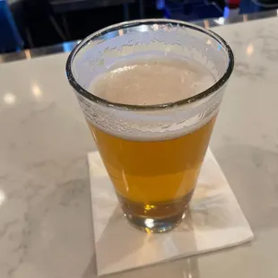 Beer without food.  Nothing else offered  slow down and ask