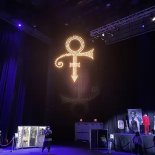 an ankh symbol on a stage
