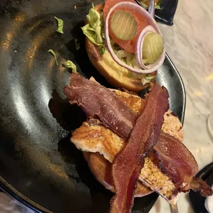 Salmon bacon sandwich from their weekend special menu.