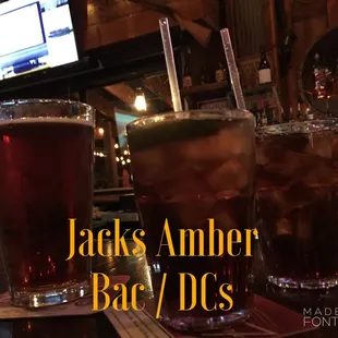 two drinks on a bar