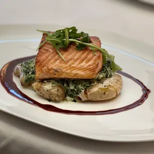 Ora King Salmon on fingerling potatoes!