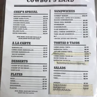 Interior: pm menu