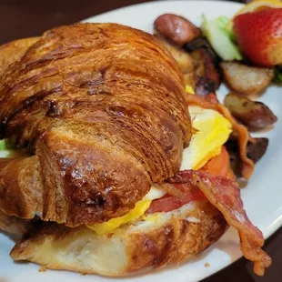 They put together a very nice breakfast croissant here!