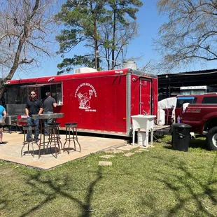 a red food truck