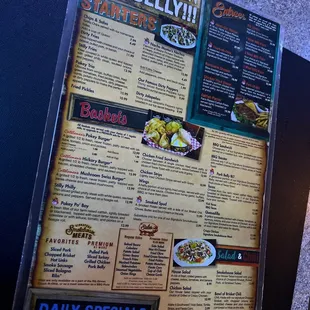 Smokey Pokey Menu