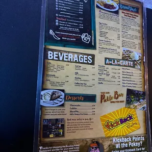 The Smokey Pokey Menu.