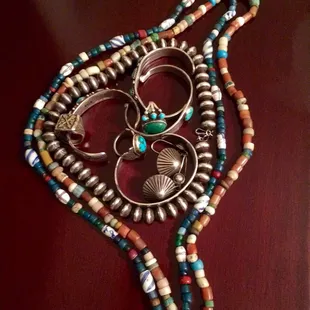 Antique Trade Beads and Vintage Native American Jewelry