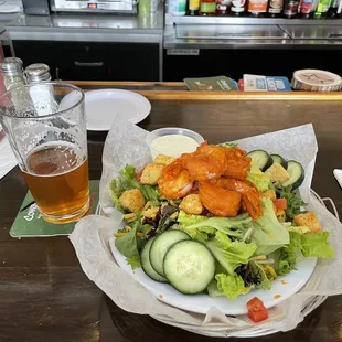 Mrs. D's Salad, house with ranch