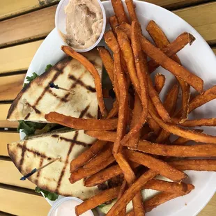 Grilled Chicken avocado sandwich on naan