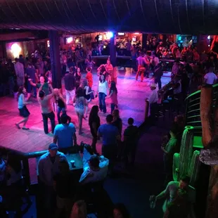 View of the dance floor from the 2nd floor