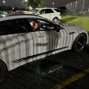 Car broken into at Cowboys Red River.