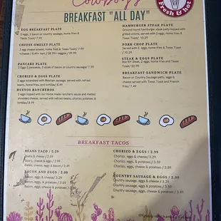 Menu back