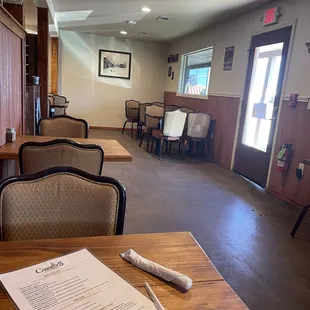 Front dining area seperated from back area