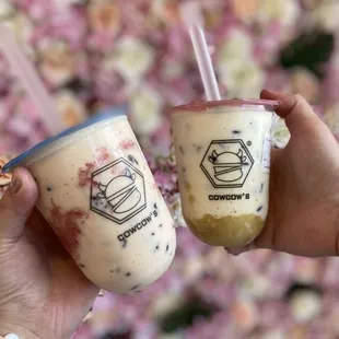 Grapefruit purple rice and banana purple rice