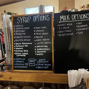 Plenty of options to add to your drink &amp; alternative milks, to please everyone.
