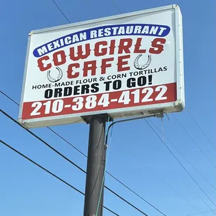 a sign for a restaurant