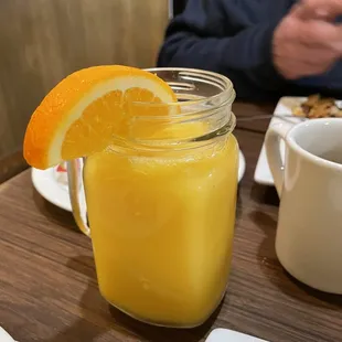 Orange juice. Fresh squeezed