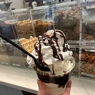 Large vanilla sundae (no nuts)