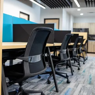 Dedicated Desks and Kitchen