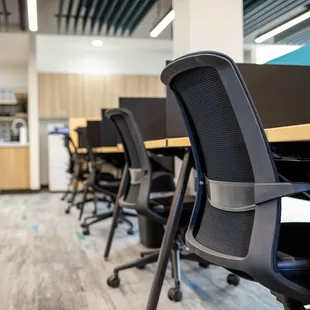 Dedicated Desks and Kitchen