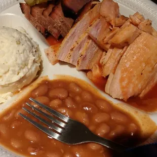 Brisket and Turkey plate. Always good and consistent.