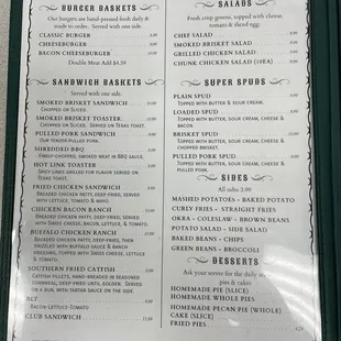 the menu