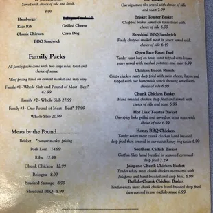 the menu