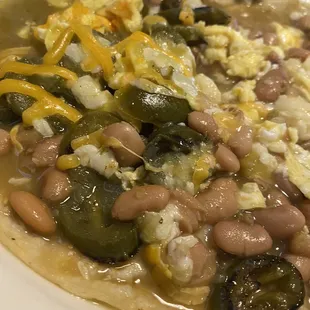 Huevos rancheros - mmmmm look at those grilled jalapeños