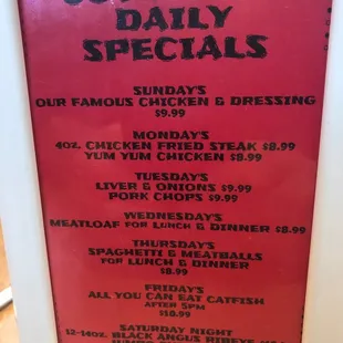 Daily Specials