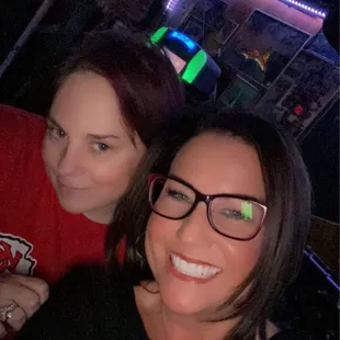 two women in a bar
