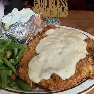 Chicken fried pork!
