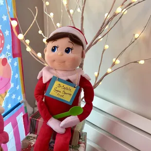 Sir Captain, the Elf Leader decided to set up his own ice cream stand inside MooMoo.