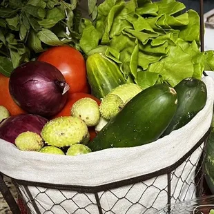 Beautiful vegetables one of the best watermelons this year!