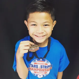 #PrinceCharmingAiden Stars &amp; Stripes Championships. He takes Gold in Level 7 Tumbling 7/24/2016