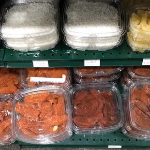 Mango con Chamoy &amp; Mango Chile amongst coconut and pineapple - yum! (Wed, 3/18/20)