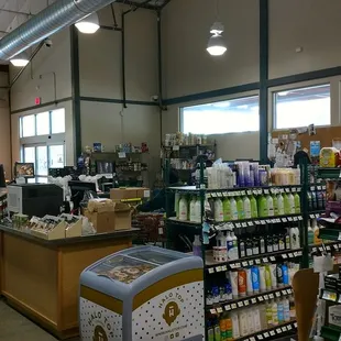 the inside of the store