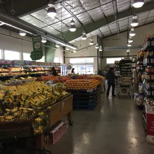 the produce section of the store