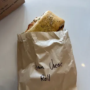 Ham and cheese roll