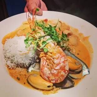 All seafood in one. JUMBO PRAWN, New Zealand,  Green lip mussels,calamari and catch of a day