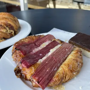 Shortbread, danish, ham croissant